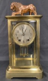 Seth Thomas Crystal Regulator Clock with Lion