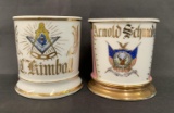 Lot of 2 Fraternal Shaving Mugs