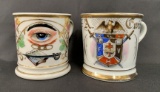 Lot of 2 Fraternal Shaving Mugs