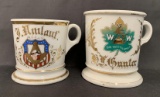 Lot of 2 Fraternal Shaving Mugs