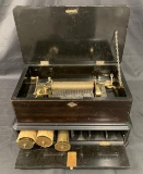 Swiss Music Box with 4 Interchangeable Cylinders