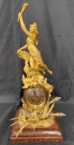 Tiffany & Co French Dore Bronze Figural Ball Clock