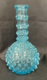 Turquoise Blue Hobnail Barber Bottle