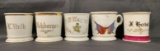 Lot of 5 Decorative Shaving Mugs