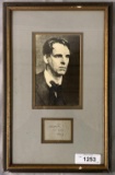 W.B. Yeats. Autograph.