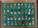 Large Tray Lot of Military Medals.