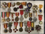 Tray Lot of Medals.