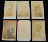 Lot of Six Civil War CDV's.