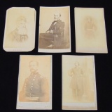 Lot of Five Civil War CDV's.