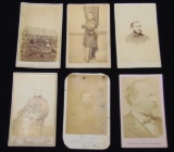 Lot of Six Civil War CDV's.