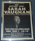 Vtg Sarah Vaughan Jazz Concert Poster