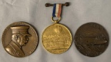 Lot of 3 Commemorative Medallions incl. Zeppelin