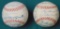 (2) 1960's New York Yankees Team Signed Baseballs