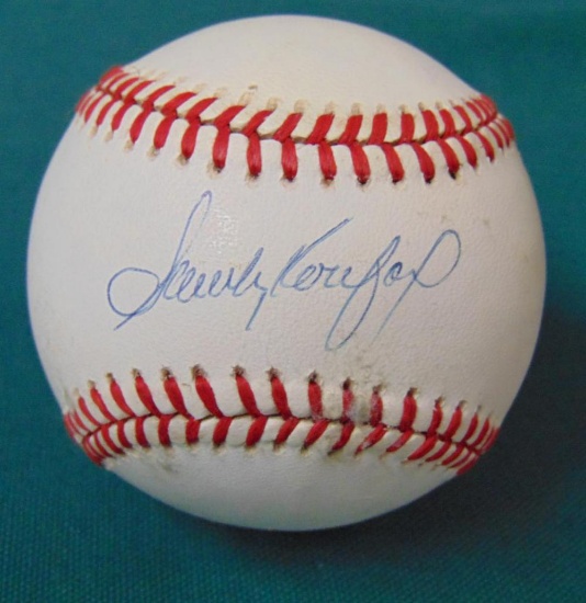 Sandy Koufax Single Signed Baseball