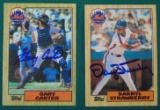 Two Signed Mets Baseball Cards.