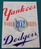 1952 World Series Program.