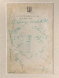 1934 Tour of Japan Team Signed Page, Ruth & Gehrig