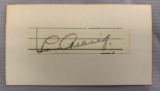 Lou Gehrig. Pencil Cut Signature.