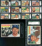 1956 Topps Baseball Complete Set, Some Graded