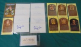 Baseball Autograph Lot, HOF Plaques & Index Cards