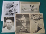 5 Assorted Baseball Photos incl. Lefty Gomez