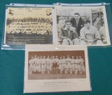 3 Pc Photo Lot, Babe Ruth, 1941 Yankees, 1930 A's