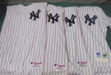 (4) New York Yankees Game Used / Issued Jerseys