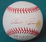 Bill Pierce Single Signed Baseball.