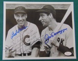 Joe DiMaggio & Bob Feller Signed 8 x 10 Photo