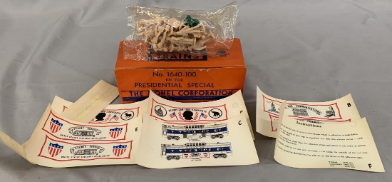 Mint Boxed Lionel 1640-100 Presidential Kit