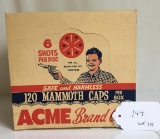 Acme Brand Mammoth Caps Store Display Box.