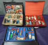 (3) Collector Cases with Star Wars Action Figures