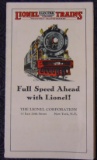 Unusual 1930 Lionel Pocket Catalog