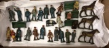 30 American Grey Iron Civilian & RR Figures