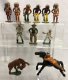 11 Grey Iron Dimestore Cowboys & Indians