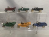 6 Early TootsieToy Fords