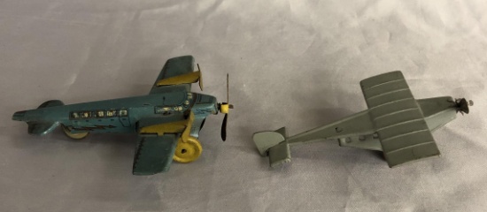 2 Small Tin Airplanes