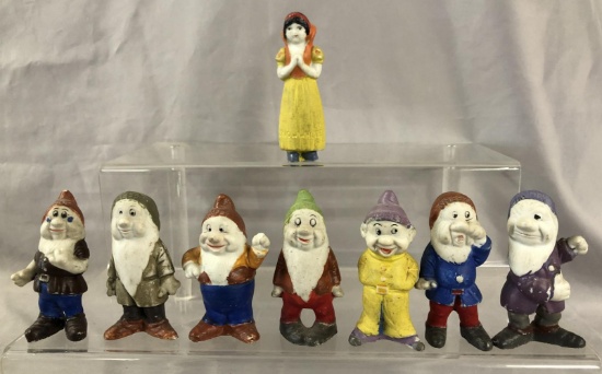 Japanese Bisque Snow White & 7 Dwarves