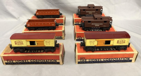 6 Nice Boxed 1941 Lionel Freight Cars