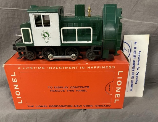 NMINT Boxed Lionel 58 GN Rotary Snow Plow
