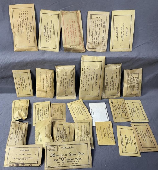 25 Sealed Lionel Packet Envelopes