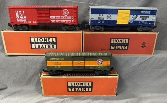 3 Boxed Lionel 6464 Boxcars