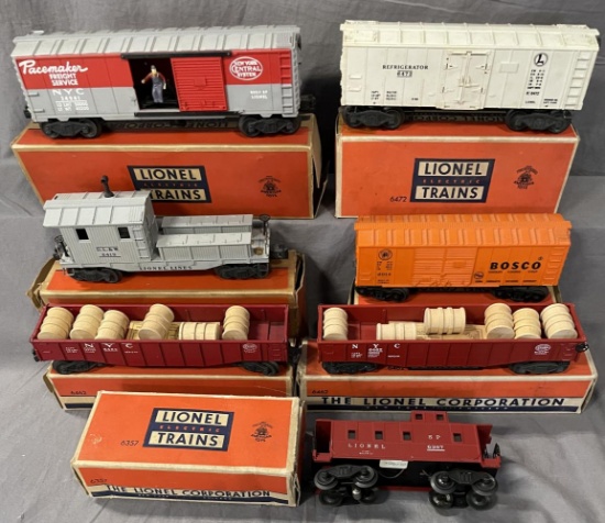7 Boxed Lionel Freight Cars