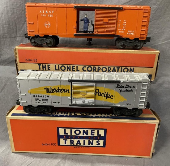2 Clean Boxed Lionel Boxcars