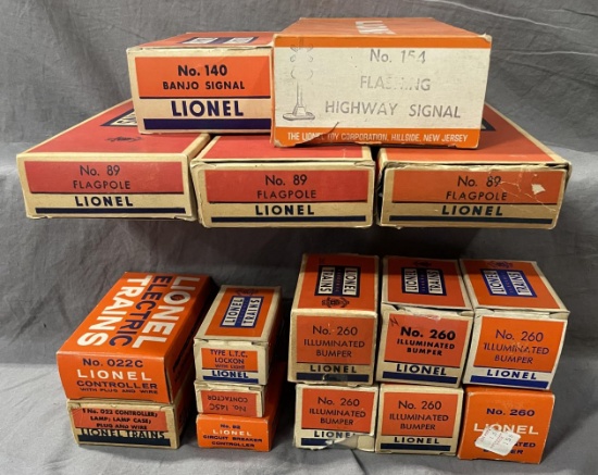 16Pc Boxed Lionel Accessory Group