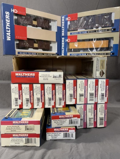 20 Boxed Walthers HO Freight Cars, Plus