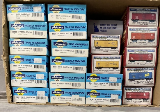 22 Boxed Athearn & Brachline HO Car Kits