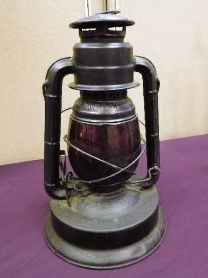 Dietz (Little Giant) Oil Lantern with Red Globe