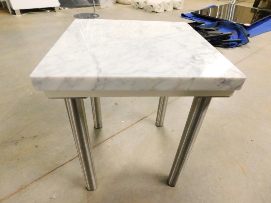 16"x16" Marble Top Side Table