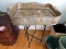 Silver Plate Serving Tray W/stand